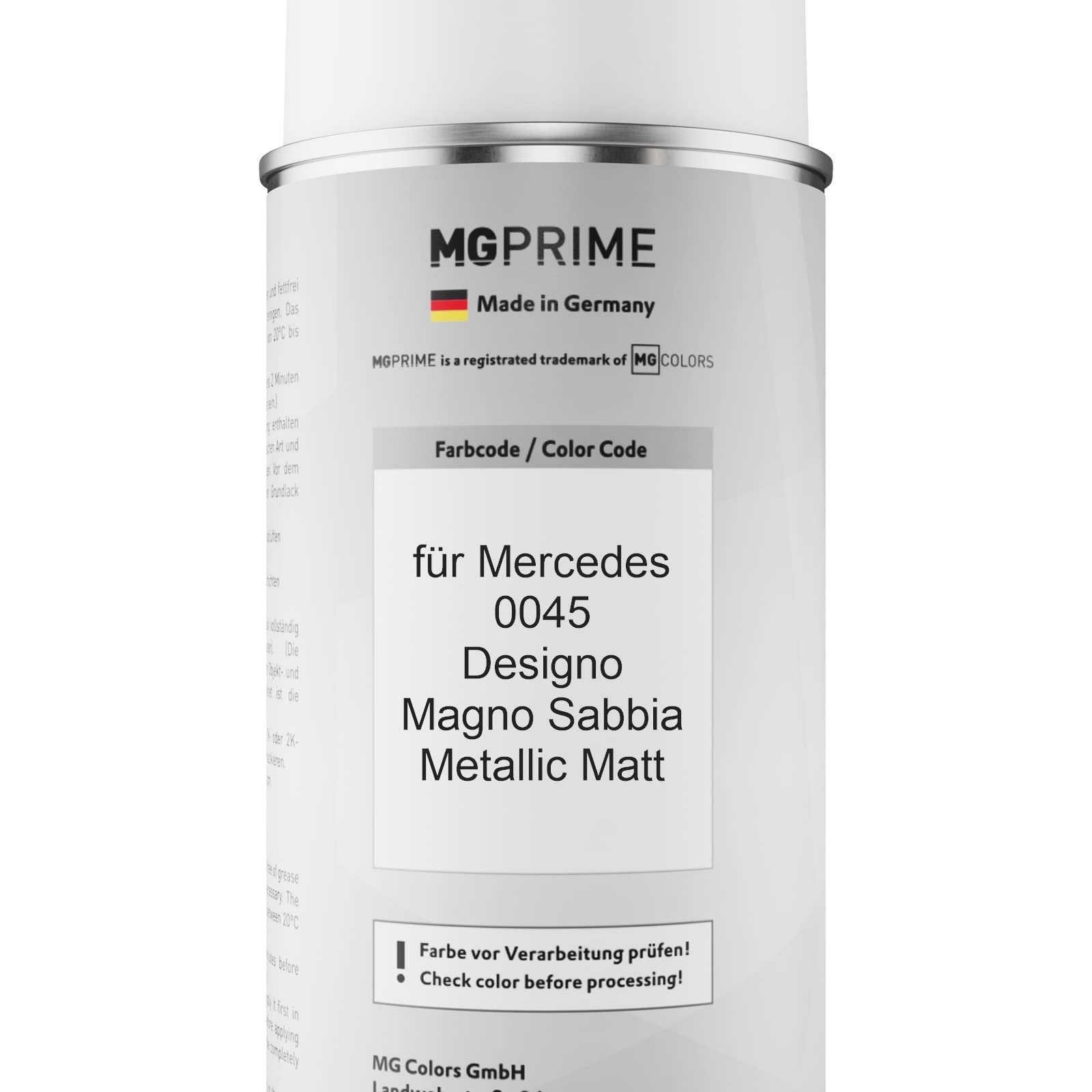 MG PRIME Lakier w sprayu do Mercedes 0045 Designo Magno Sabbia Metalli. +2K