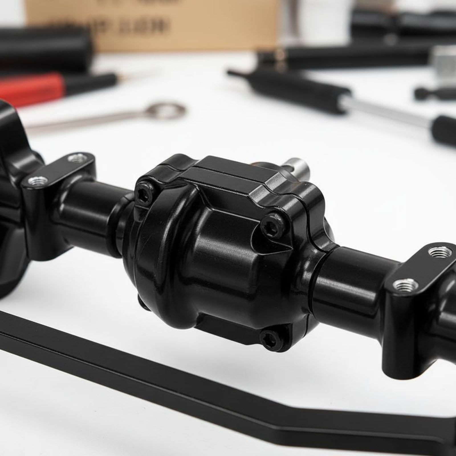 Assale per Veicolo Set Assale RC Ponte Sollevato Trasmissione Ingranaggi Metallo Aumento Luce a Spazio per Più Grandi Adatto per Crawler 1/16 B16 B36 Rocce Trail Salite Tecniche, Titanio