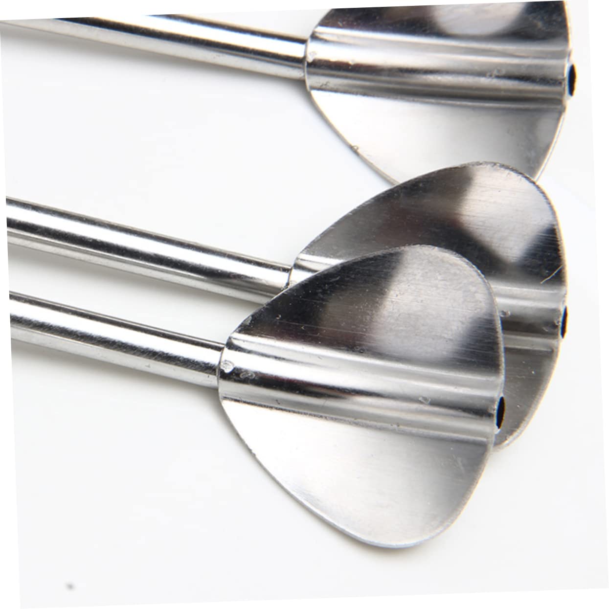 SOLUSTRE 6 Pcs Stainless Steel Straw Spoon Stirrers Muddler for Cocktails Spoons Drinks Reusable Cocktail Spoon Bar Mixing Beverage Cocktail Sticks Silver re-usable