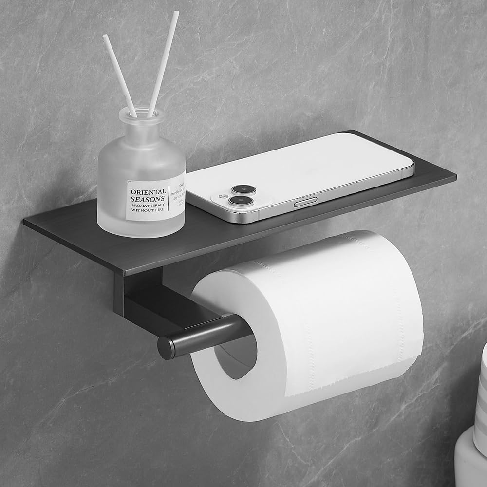 Portarotolo for Carta igienica con ripiano, portarotolo in Rame da Parete, portarotolo for Carta igienica con ripiano for Telefono, antiruggine for Bagno