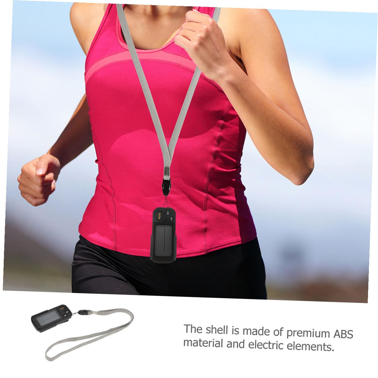 Digitaler Schrittzähler mit 30-Tage Speicher für Fitness und Sport | Silber, Abs Gehäuse mit Elektronischen Elementen, Misst Schritte, Strecke und Kalorienverbrauch