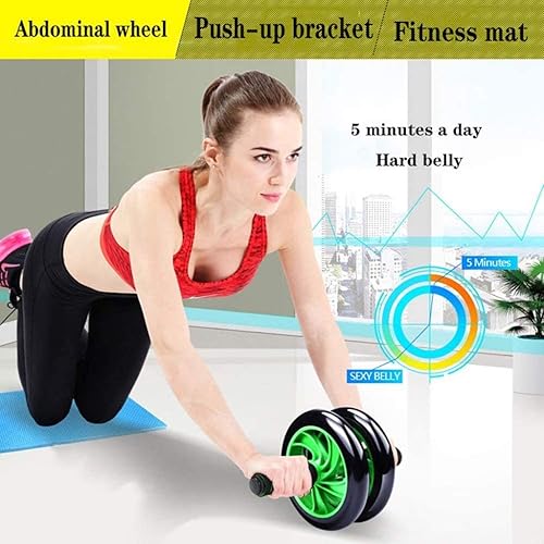 Miniatura 2 de Dos ruedas tipo rebote automático rueda abdominal movimiento abdominal rueda núcleo fuerza entrenamiento equipo de fitness y ejercicio abdominal