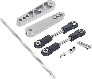 RC Car Anti-Tilt Link Rod Kit for Ghost Wraith RR10 – Metal Rear, Compatible with UCFAB & Front Anti-Roll Bars，DIY Upgrade (Silver)