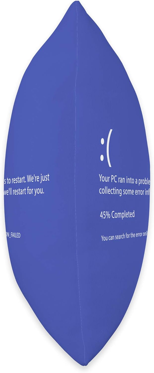 Blue Screen of Death - Funny Computer Bluescreen Throw Pillow