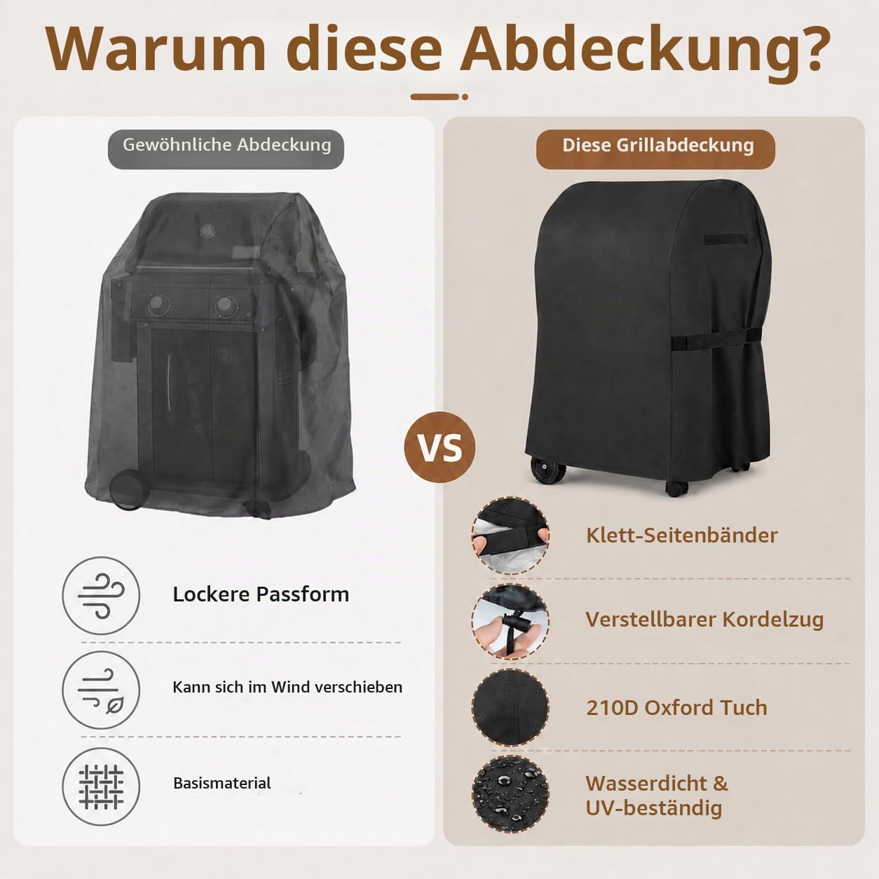 Grillabdeckung für Napoleon Freestyle 365 2022-2023 2024 2025 2026+, Wasserdicht Winddicht Robuste Grill Abdeckung Outdoor, Gasgrill mit Klappbaren Seitenablagen
