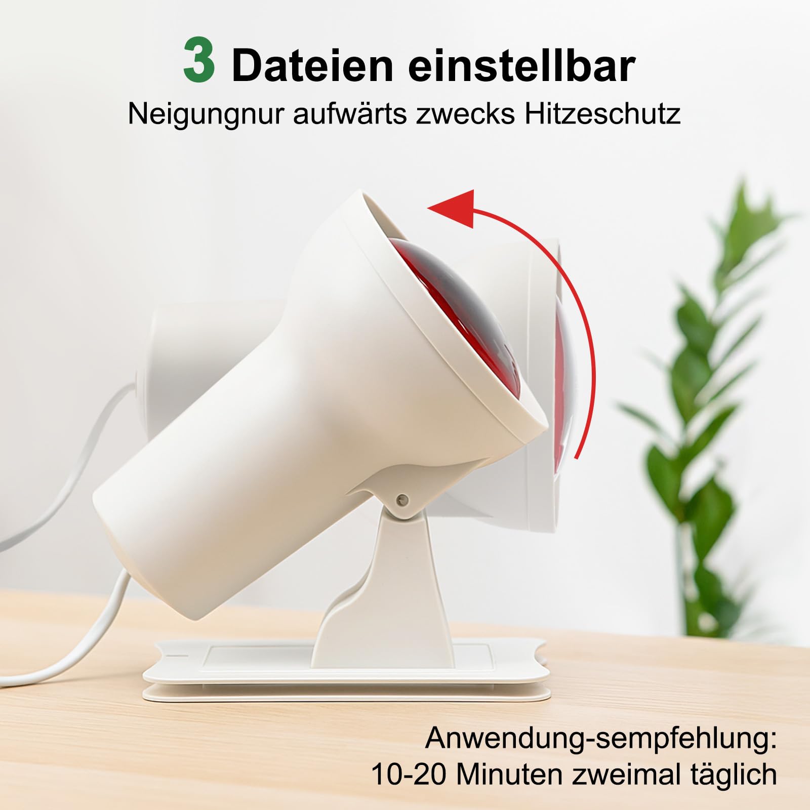 Youyijia Rotlichtlampe 150Watt Infrarotlampe Infrarot Wärmelampe mit Timer | Dimmer für entspannende Wärme, Lockerung & allgemeines Wohlbefinden Die Rotlicht Infrarotlampe perfekt für Zuhause