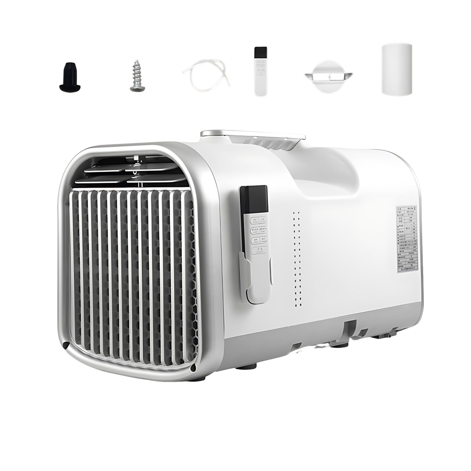 Xenmekrx One Color 5100 Btu Portable Ac Unit For Camping, Mobile Air Conditioner With Dual Hose Airflow Panel For Tent, Rv, Van Life, Truck Sleeper Cab, Detached Workshop