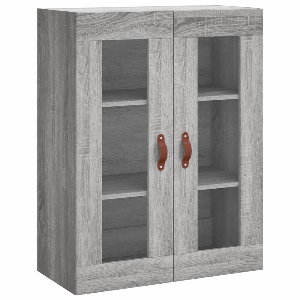 Credenza per il soggiorno Credenza multifunzionale Mobili per il soggiorno Madia Credenza Grigio Sonoma 69,5x34x180 cm in Legno Multistrato Adatto a soggiorno, sala da pranzo o camera da letto