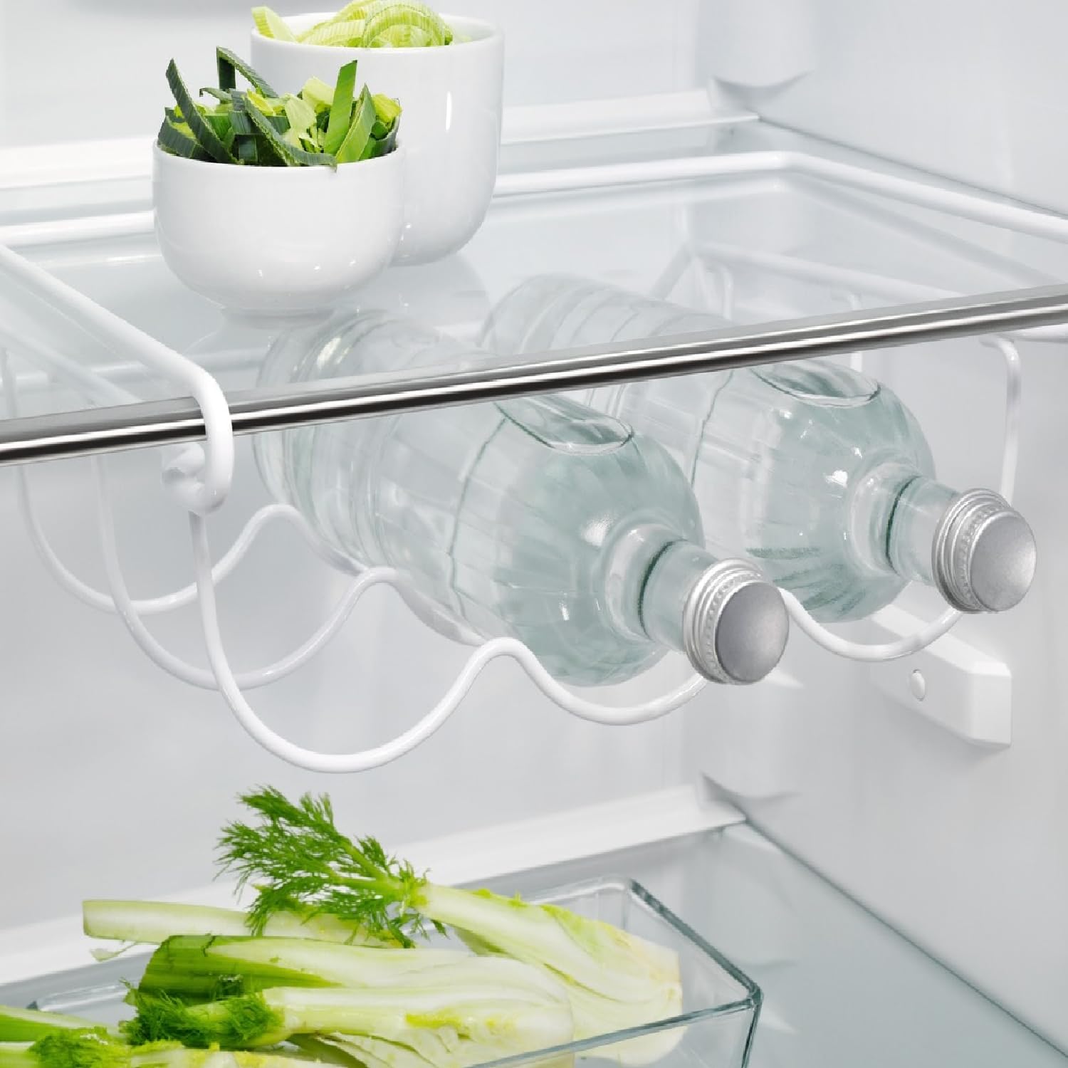 Range-bouteilles Coulissant Pour Frigo HAIER – Étagère à Vin Blanc – Économiseur D'espace 3 Bouteilles