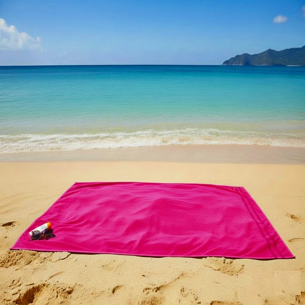 EDB Toalla de baño jumbo XXXL enorme (150 cm x 200 cm, 600 g/m²) súper suave 100% algodón egipcio de secado rápido, toallas de baño grandes de playa (rosa intenso)