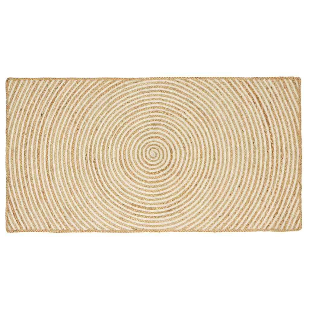 Tapis en jute anti-usure pour salon et entrée moderne 100x200 cm