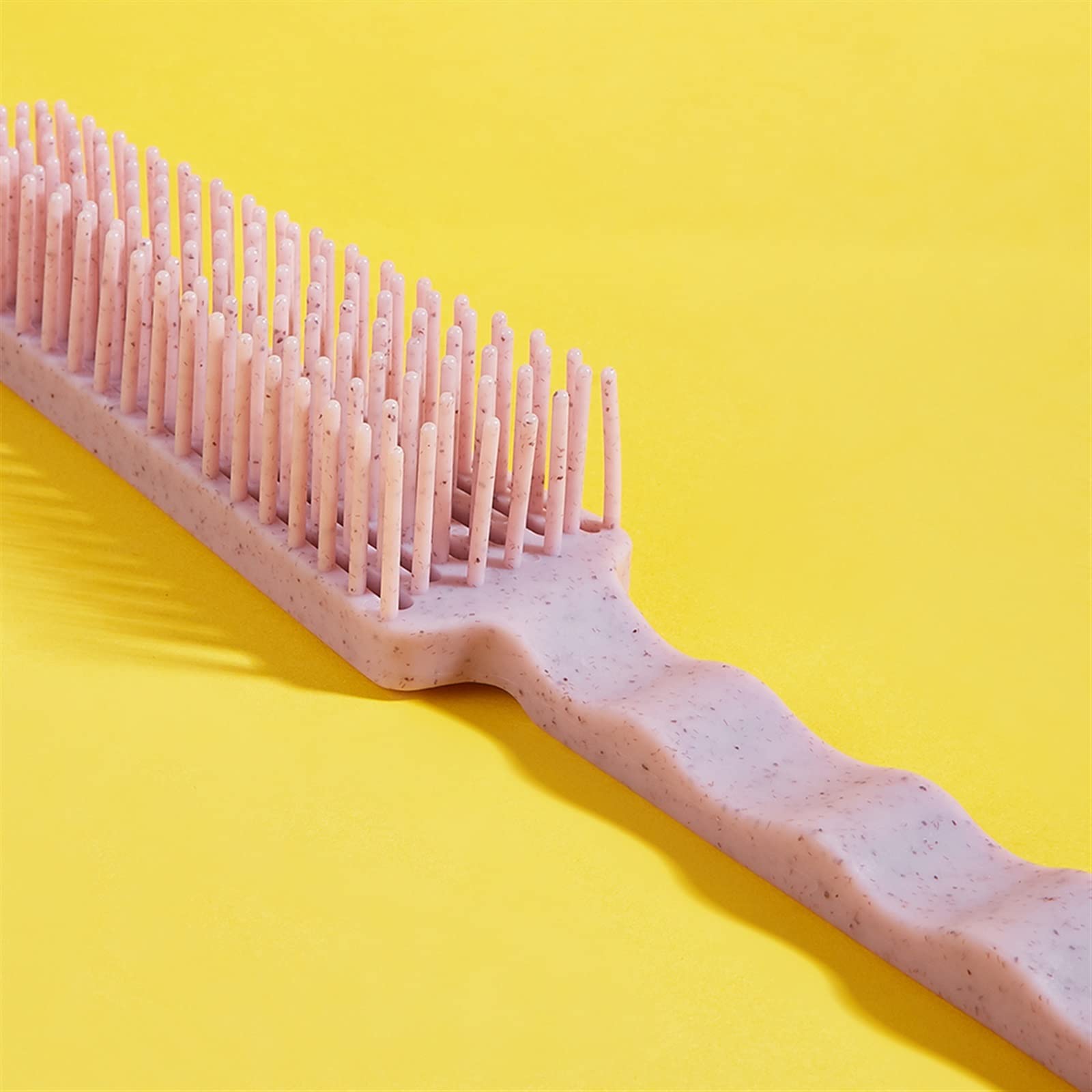 DieffematicSZ Grzebień Styling Hairdressing Comb, Plastic Massage, Multifunctional Straight Hair Rib Comb (Color : Roze)