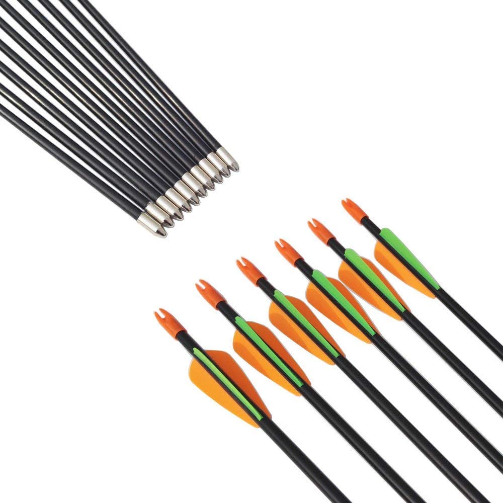 Arco E Frecce Per Bambini - 12 Lbs - Con 6 Frecce In Fibra Di Vetro - Ambidestro - Età 7+ Anni - Foto 8