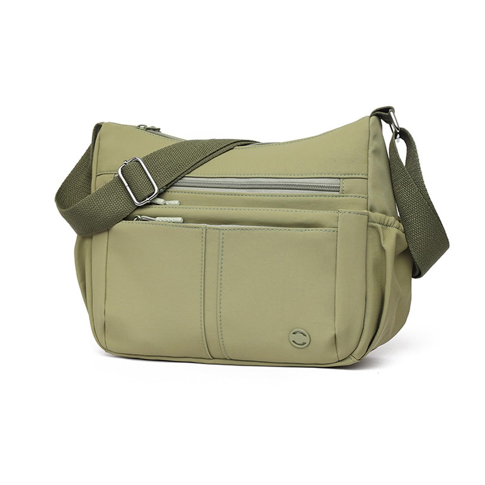 FANDARE Elegant Women's Crossbody Bag Nylon Crescent Dumpling Bags Ladies Shoulder Satchel Hobos Pack Nylon Candy Solid Colors Purse with Adjustable Strap for Daily Use Travel Outdoor Green