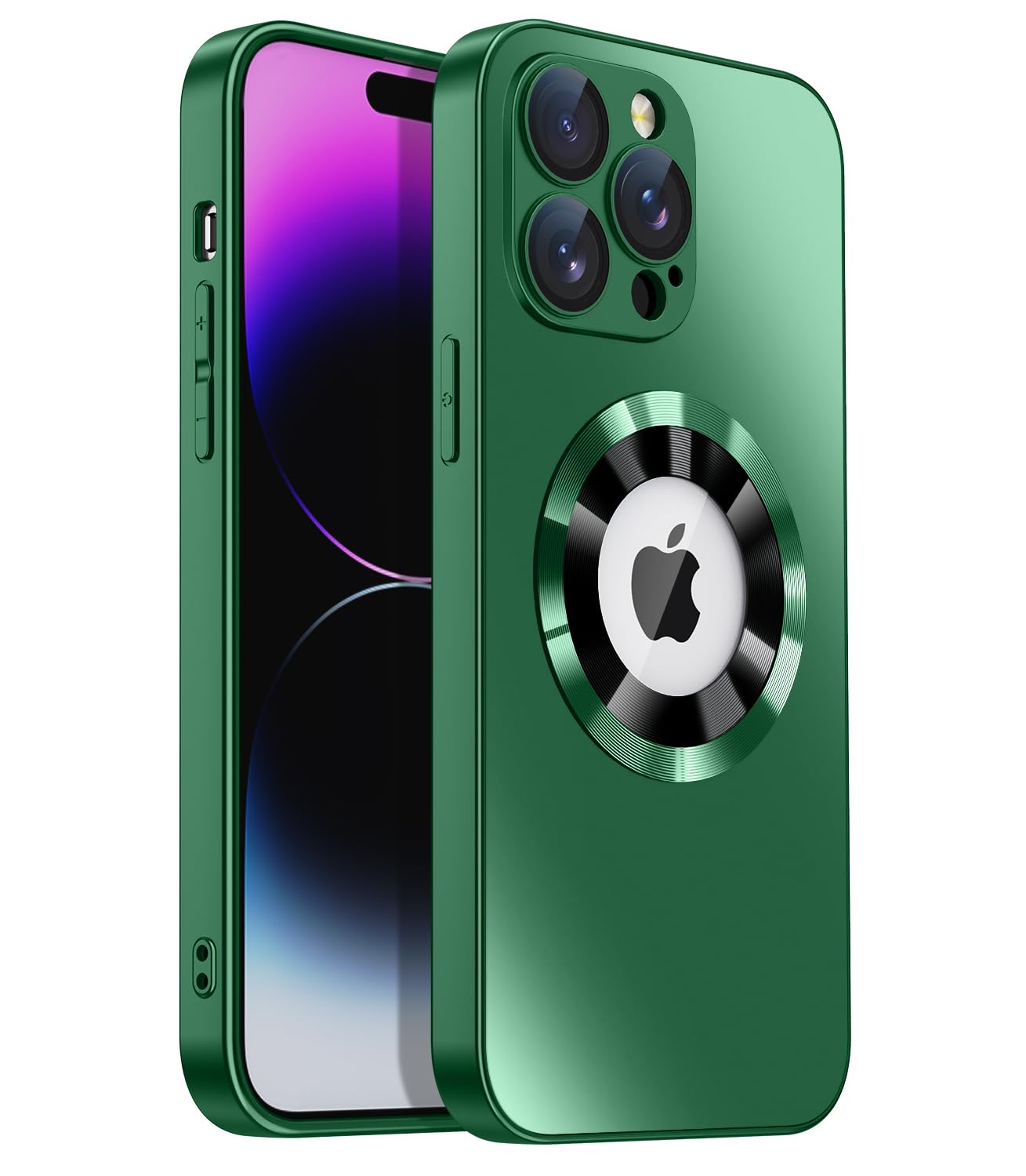 Coque iPhone 15 Pro Max MagSafe noire avec protection d'objectif intégrée et logo visible - 8