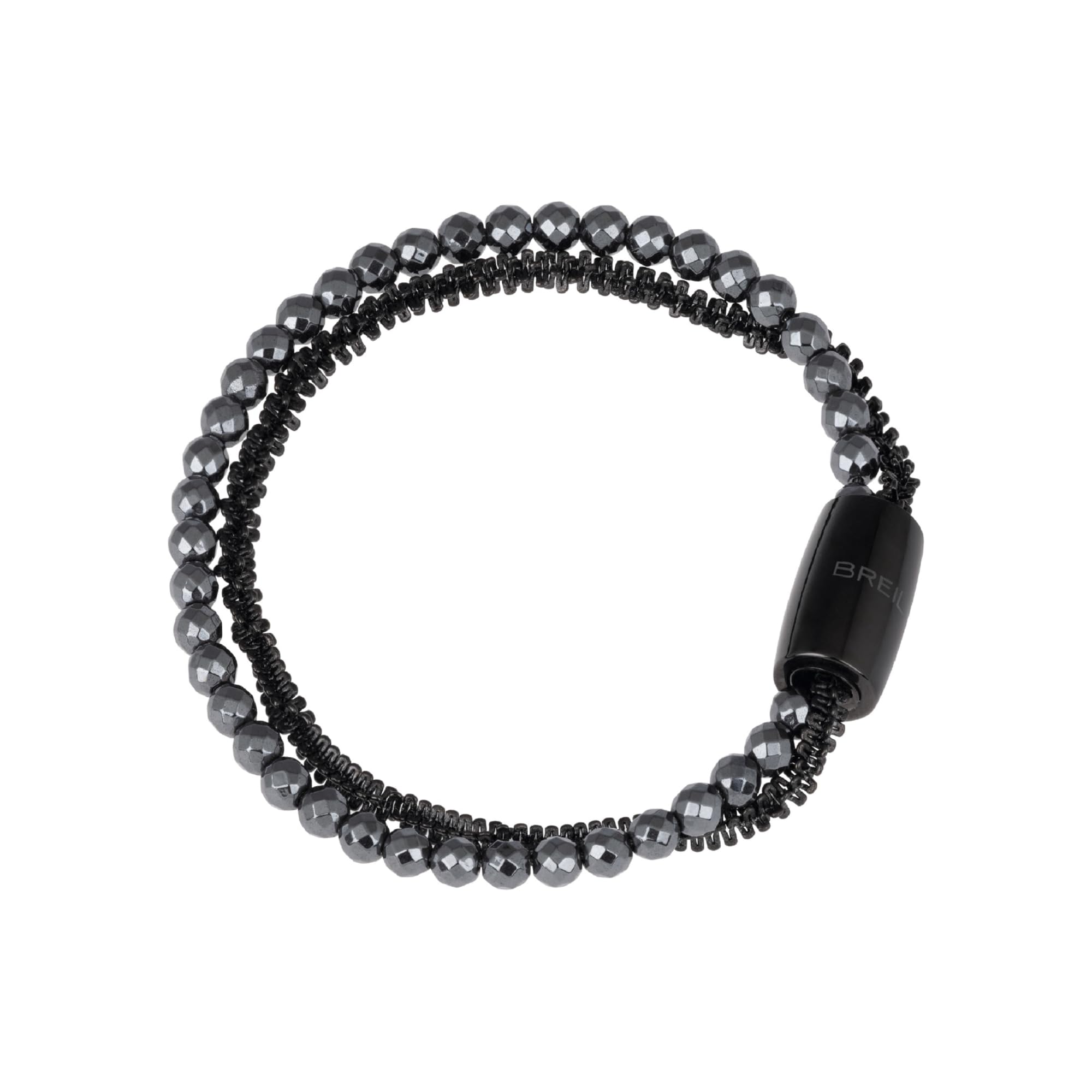Breil, Collezione Magnetica, Bracciale Donna Small Stardust, Con Catena In Acciaio Colorato Ip Black E Catena In Ematite Lucida, Pratica Chiusura Con Magnete, Colore Hematite, Misura 19 Cm-image