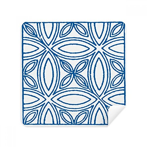 Chiffon de nettoyage lunettes en suède premium motif bleu décoratif x2