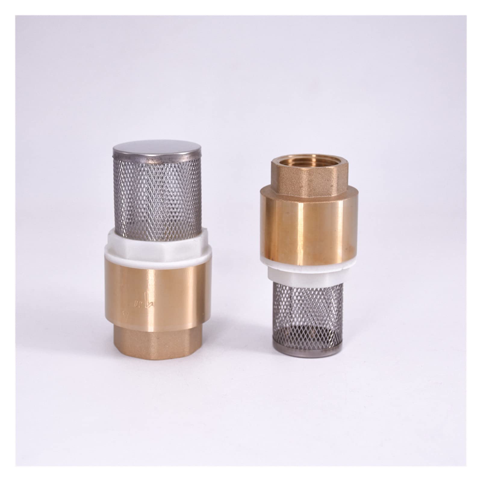 Válvula de Bola Parada Agua fría y Caliente, válvula retención latón con Rosca Hembra BSPP 1/2 ", 3/4", 1 "-2", colador Acero for Bomba plomería