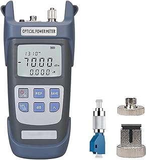 3 in 1 Function Fiber Optic Tester Portable Optical Power Meter (FC/SC/ST) & VFL 1MW Visual Fault Locator & LED Lighting, OPM & VFL Fiber Optic Tester, Range: (-70) dBm ~ (+10) dBm