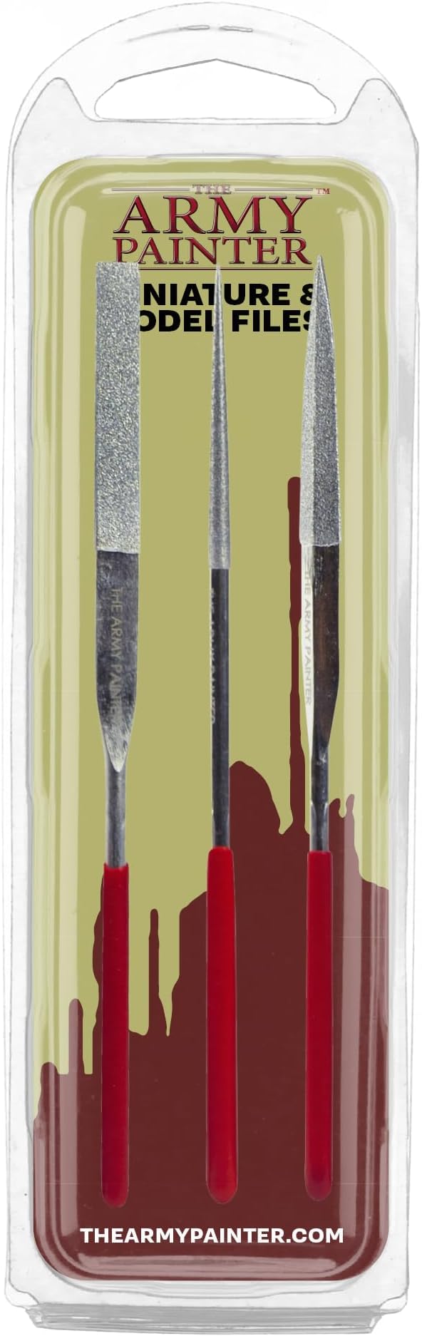 Miniature & Model Files, 3-Piece Diamond Small File Set of Round, Flat and Triangular Metal File, Tool Set for Metal, Resin, and Plastic Miniatures