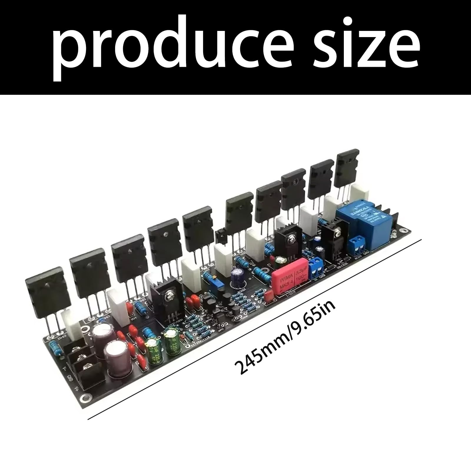 Circuito amplificatore da 500 W alte prestazioni Transistor A970 / C2240 Doppio design differenziale Amplificatore potenza stereo avanzato per altoparlanti