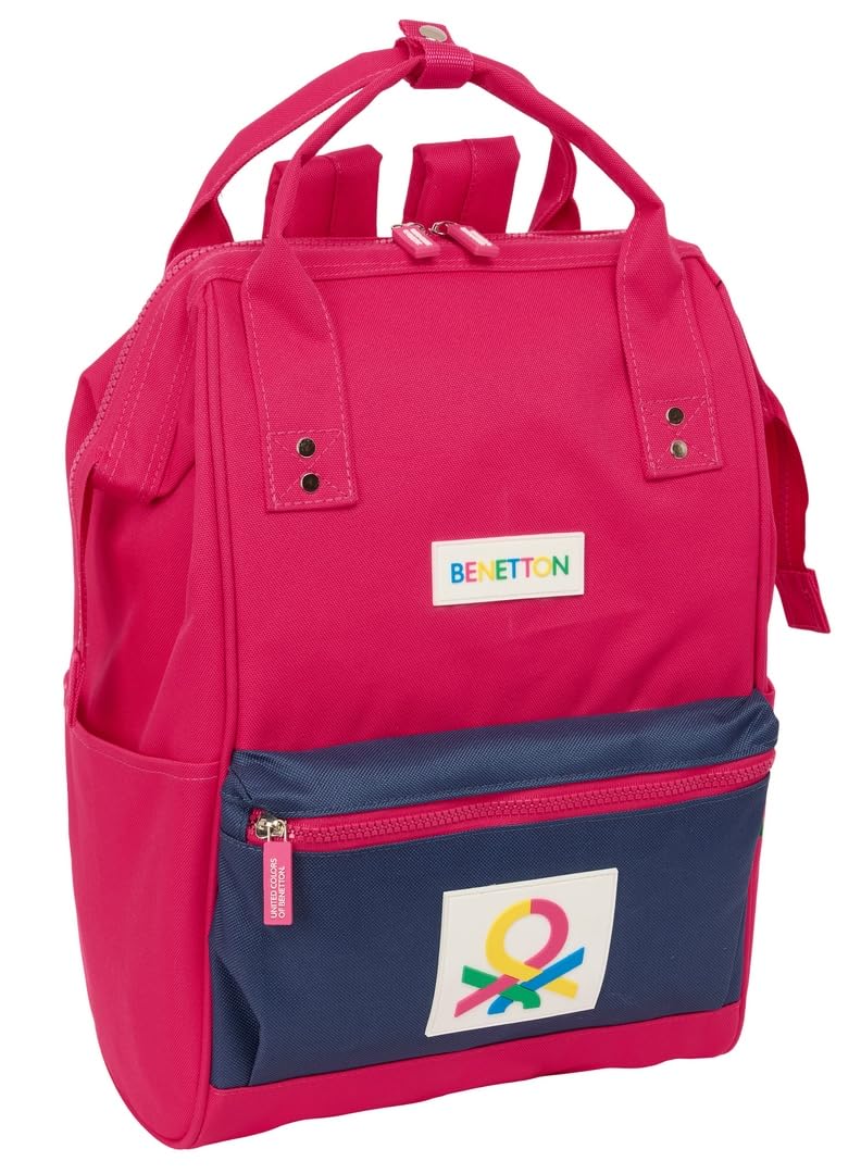 BENETTON CHERRY - Mochila Juvenil con Asas para Portátil hasta 13", para Portátil, Ideal para Jóvenes de Diferentes Edades, Cómoda y Versátil, Calidad y Resistencia, 27x19x40 cm