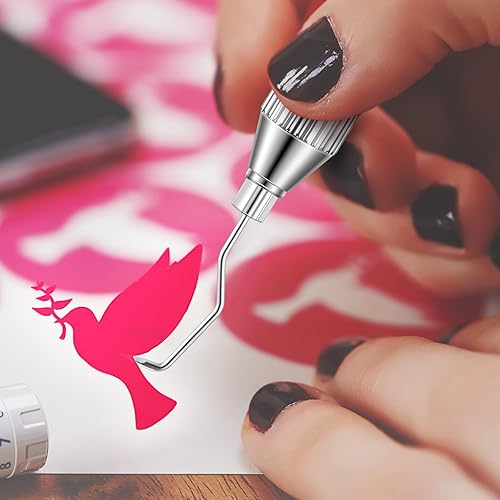 Miniatura 6 de Therwen 2 herramientas de deshierbe LED para deshierbar de vinilo, herramienta de vinilo con gancho de pasador de luz, bolígrafo iluminado para