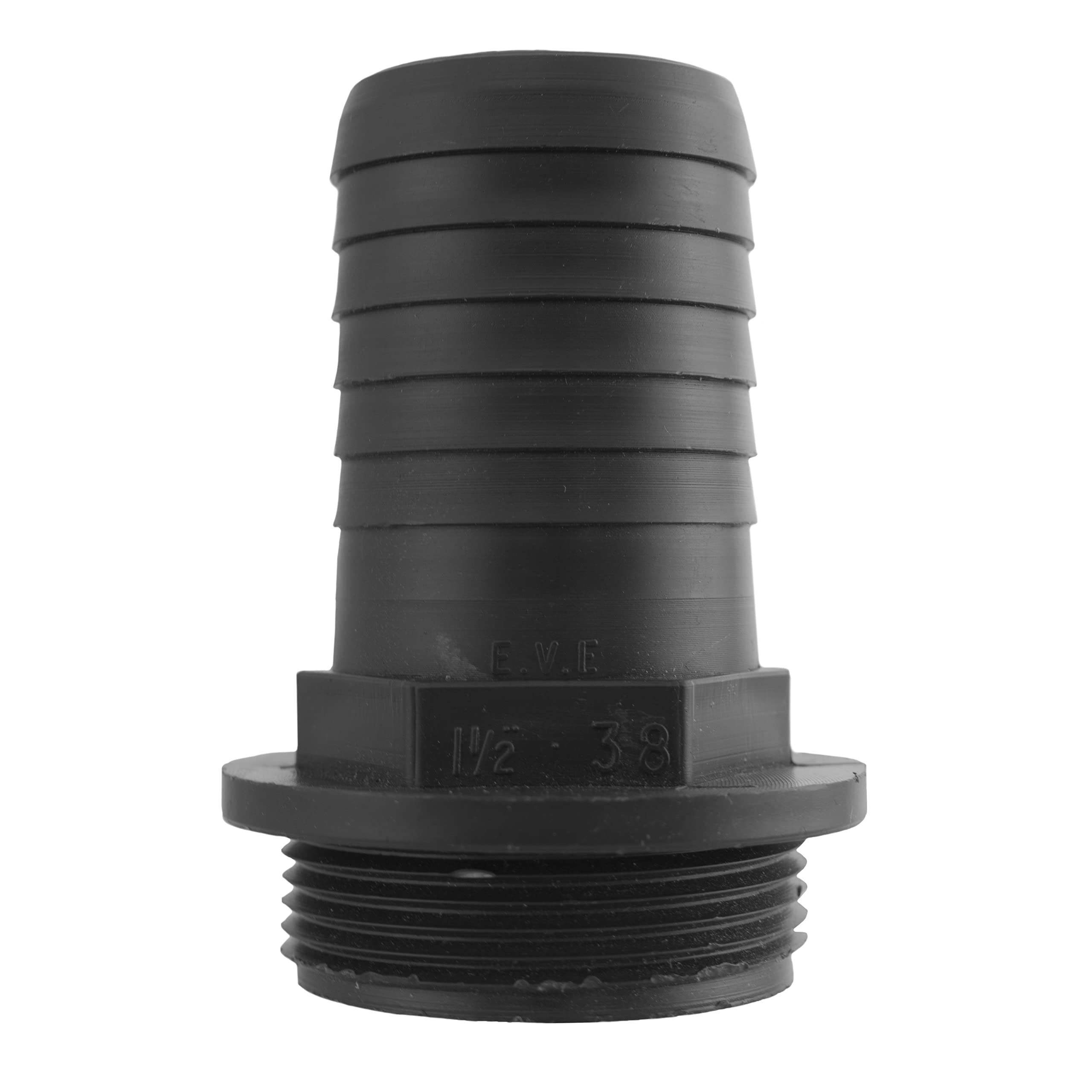 Pond Hose Connectors: T-Bend, Straight, Tap, Valve, Tee, Elbow, Flow Control, Adjustable, Leak-Proof Fittings for Water Pumps, Filters, and Irrigation Systems (Straight 38mm - 1.5" BSPM)