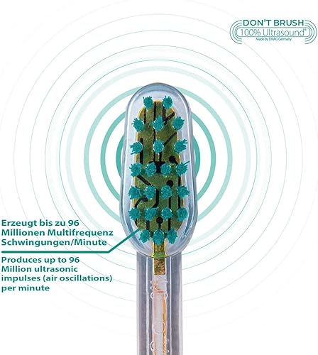 Accesorios de cabeza de cerdas de ultrasonido para limpiar los dientes y las encías de las mascotas (tamaño de cabeza pequeña, juego de 2)