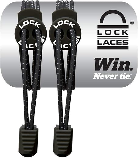 LOCK LACES - Elastic No Tie Shoelaces, One Size Fits All