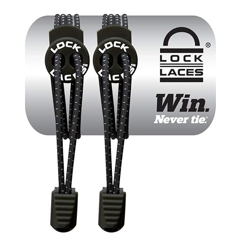 Lock Laces - Elastic No Tie Shoelaces 1 Size Fits All for Kids Adults Tieless Shoe Laces Tennis