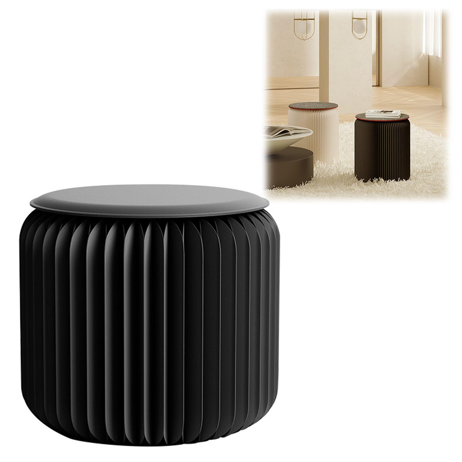 Chaise pliante en papier et tabouret en nid d'abeille portable pour studio