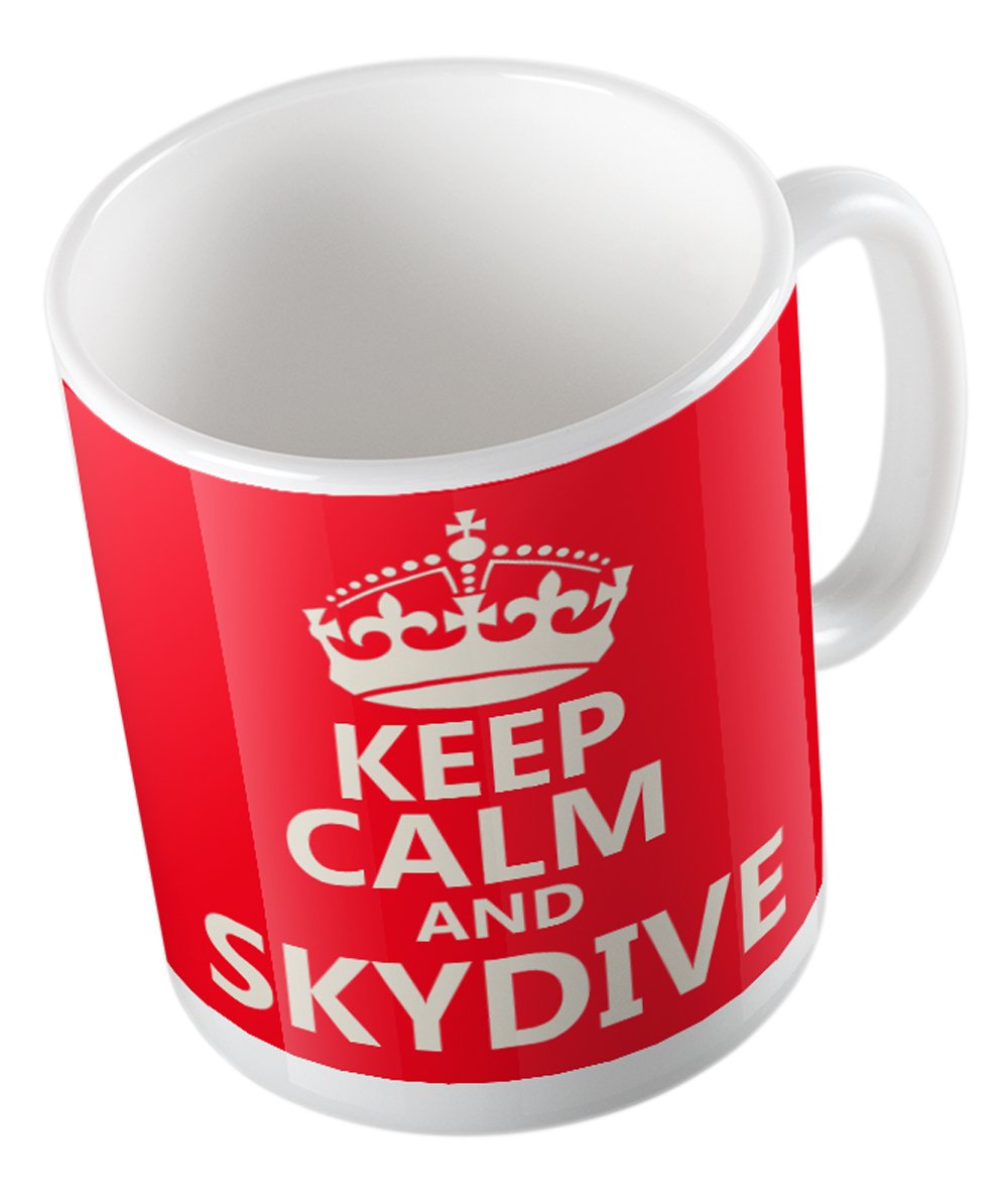 KEEP CALM AND SKYDIVE (RED) MUG
