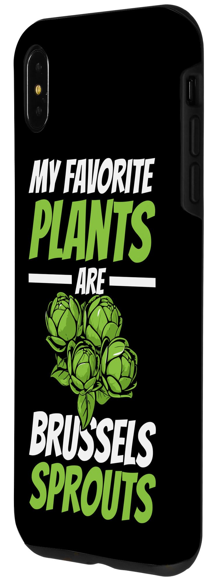 iPhone XS Max Funny Sprouts Apparel Vegan Brussels Sprouts Veganism Case - Image 2