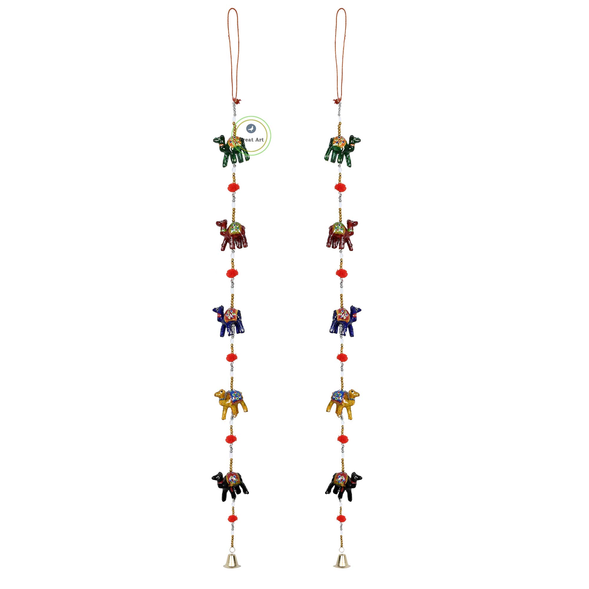 Great Art Hanging Wind Chimes for Home Positive Energy Balcony Home Decorative Items Wall Hanging Bells Decor for Living Room (Multicolour-7)-image-43