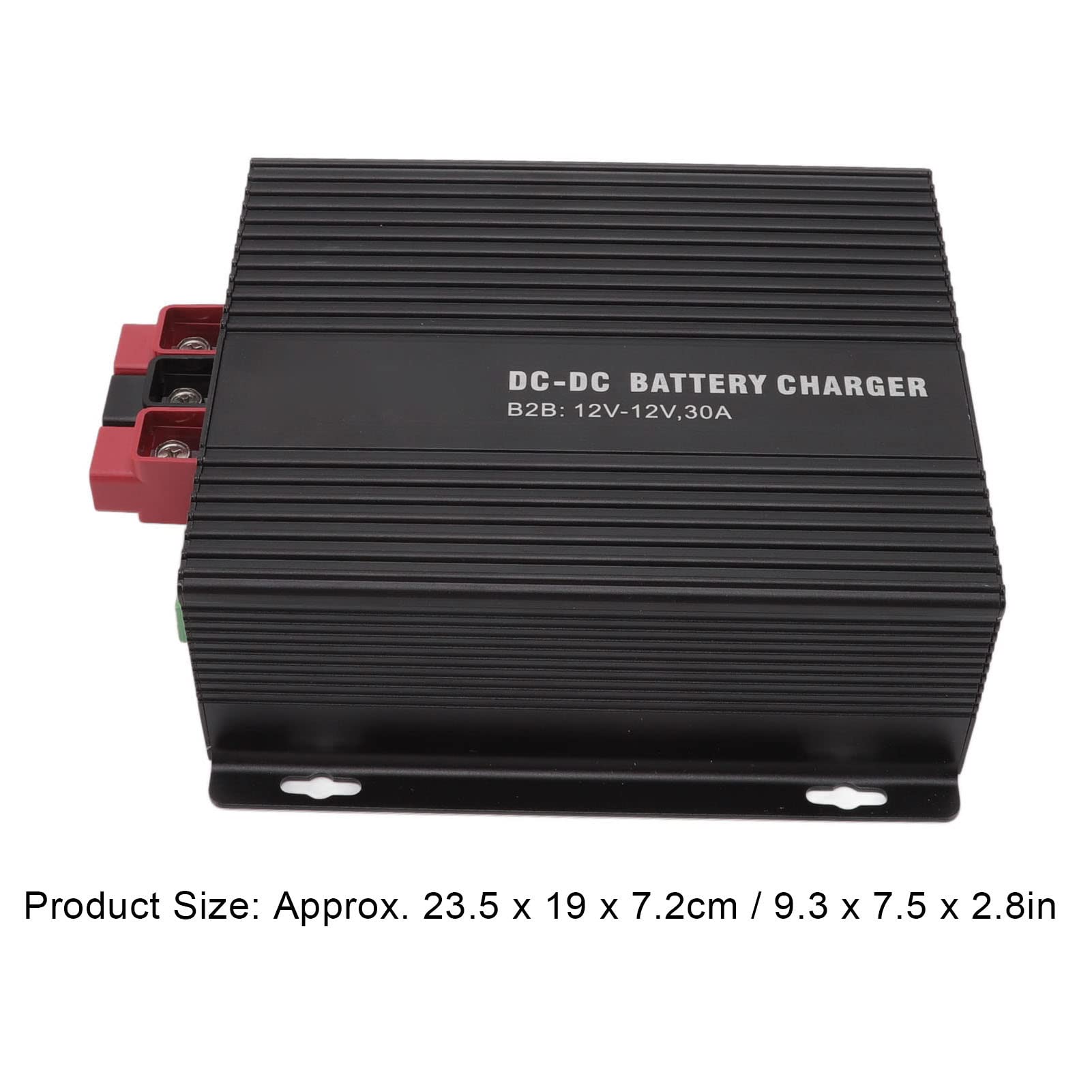 FTVOGUE Cargador de Batería de CC a CC, Controlador Solar de Aleación de Aluminio con Conexión de Aplicación Móvil 12V 30A Ideal para Automóviles y Vehículos Recreativos (B2B1230)