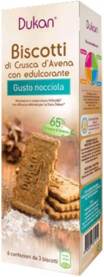 Cookies Dukan Oat Bran On With Hazelnut Biscotti 6x3