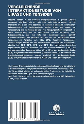 Vergleichende Interaktionsstudie Von Lipase Und Tensiden