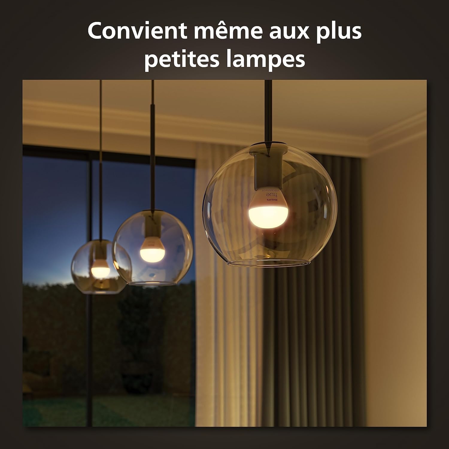 Philips Hue White and color ambiance, ampoule LED connectée sphérique compatible Bluetooth, E14, fonctionne avec Alexa, Google Assistant et Apple Homekit, lot de 2