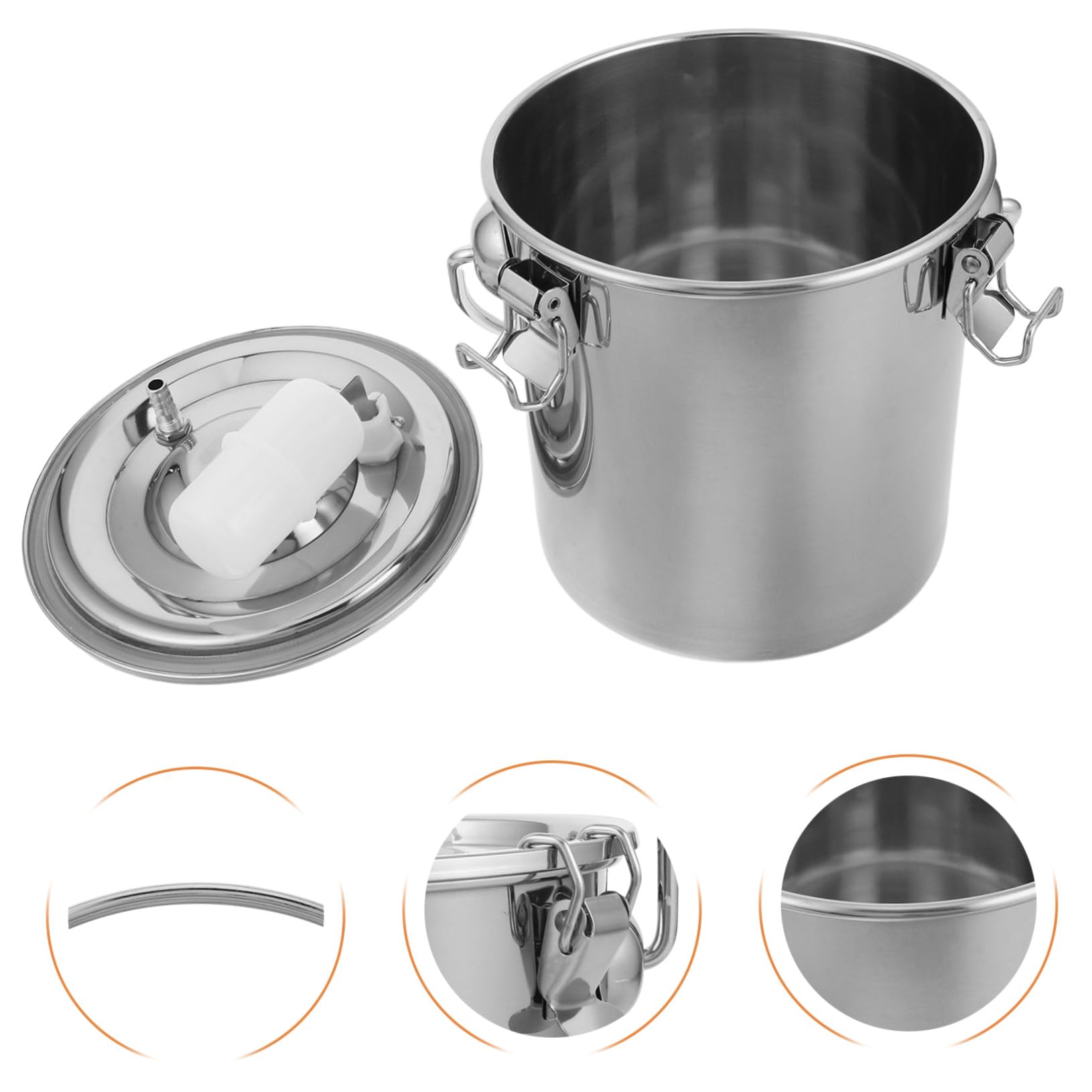 Seau à Lait en Acier Inoxydable 3l pour Vaches et Chèvres Design Portable pour Minimiser le Gaspillage de Lait, pour Ferme Familiale et Usine Laitière
