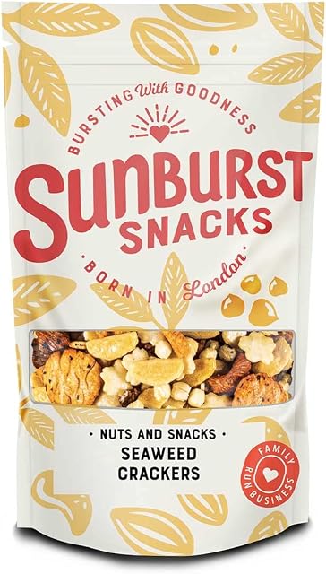 Sunburst Japanese Seaweed Rice Crackers, Crispy, Mildly Sweet, GMO Free, Recyclable & Resealable Pouch, 1kg
