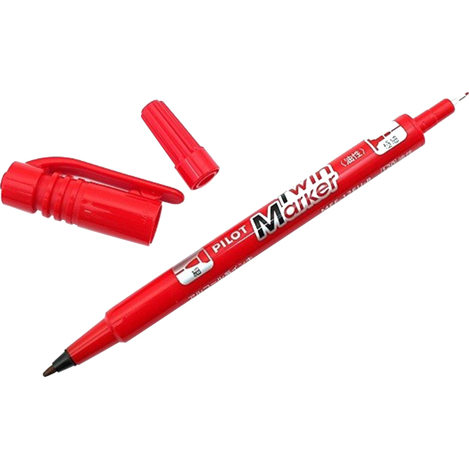 PilotSca-TM Extra Fine Twin Marker, Pack of 12, Red
