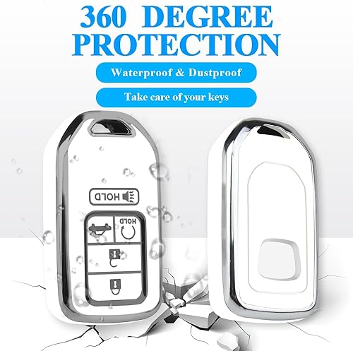 Miniatura 4 de MILD EAST Funda para llavero Honda con llavero, funda protectora para llave de automóvil para Honda Accord, Civic, Pilot, CRV Passport Insight EX