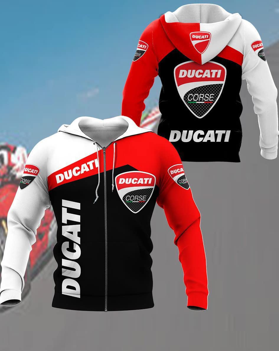 Sweat-Shirt à Capuche pour Homme Pullover Ducati 3D Print Sweater
