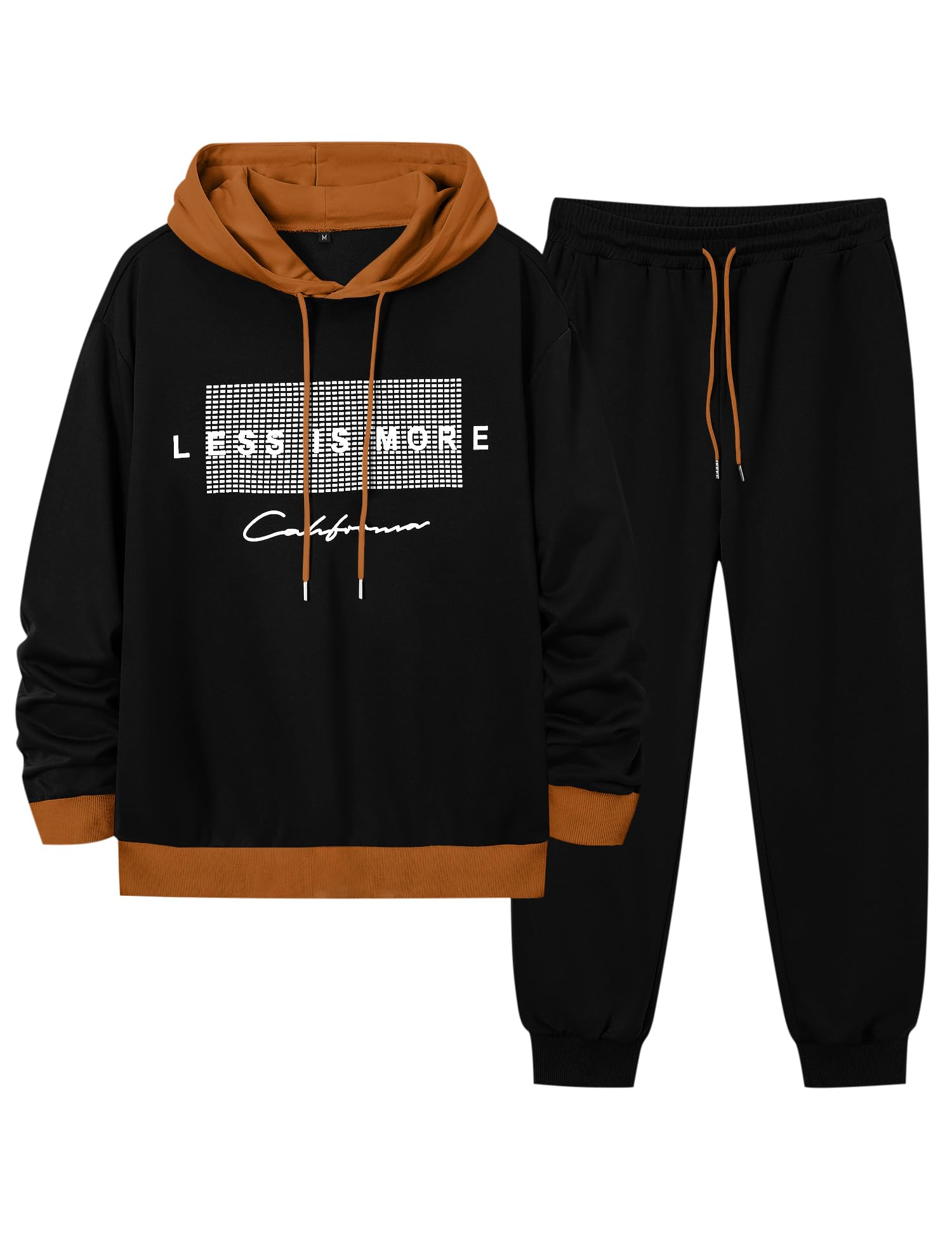 lecgee Men's Hoodie Tracksuit 2 Pieces Set Hoodies Casual Jogging Gym Sweat Suits-picture-45