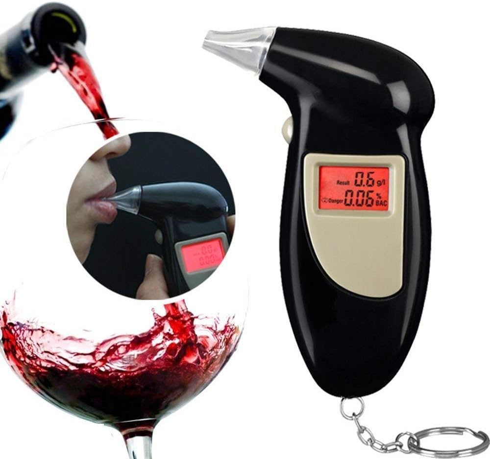 Vency Professional Breathalyzer with Semi-Conductor Sensor and LCD Display Digital Breath Alcohol Tester with 5 Mouthpieces