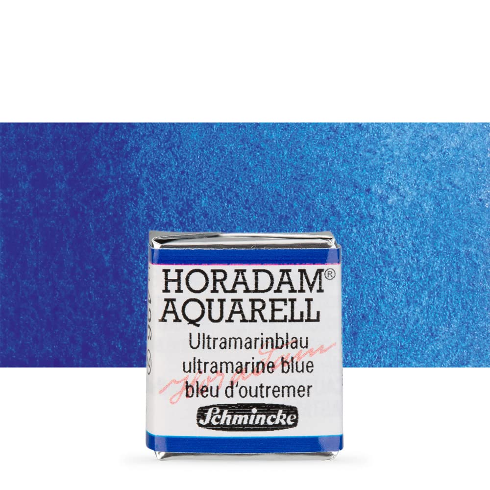 Schmincke - HORADAM® AQUARELL - finest artists' watercolours, 487 Cobalt blue light, 14 487 044, 1/2 pan — view 90