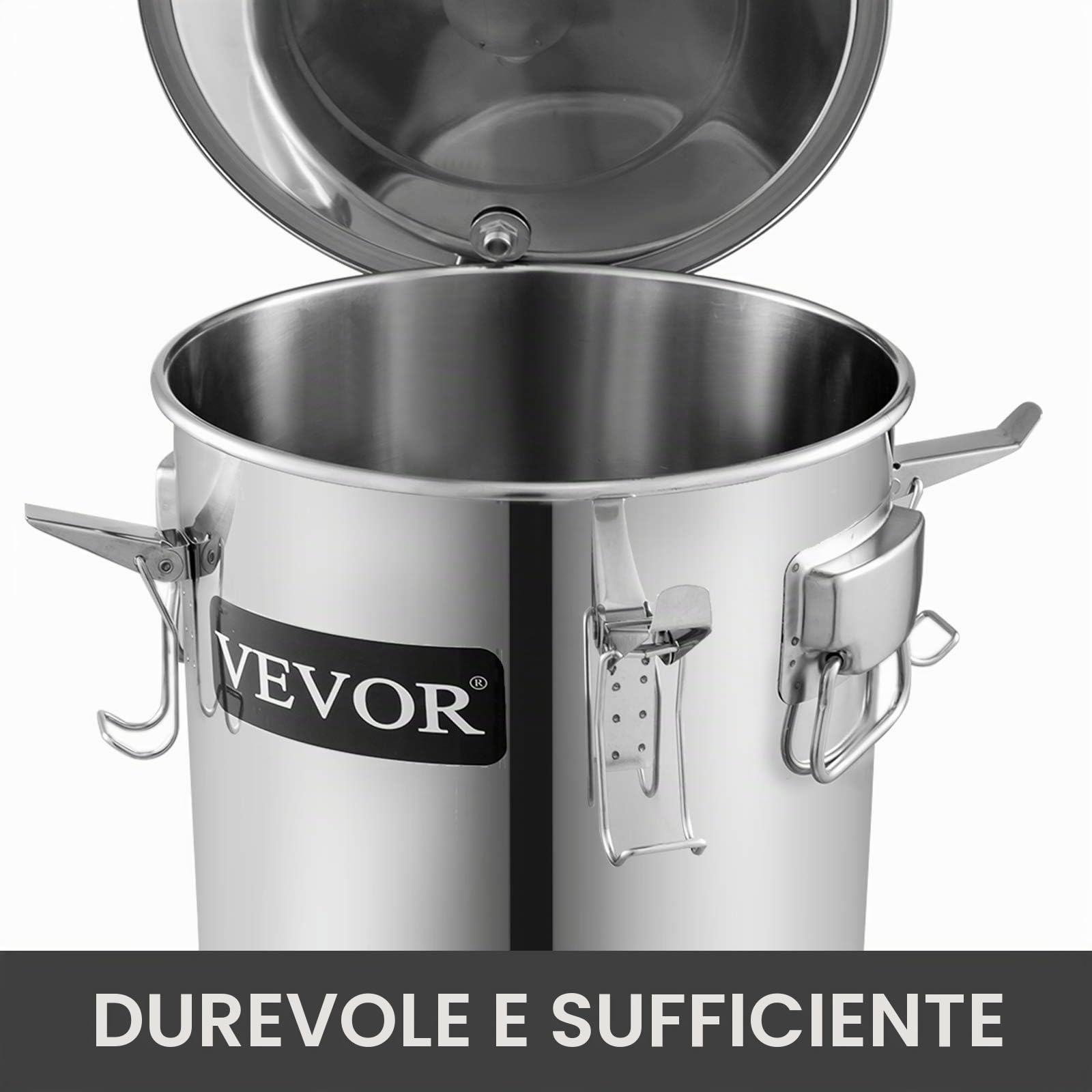 VEVOR La Caldaia per Acqua Distillata con Pompa,Doppi Fusti,8Gal,La Caldaia per Acqua al Chiaro di Luna,Distillatore d'Acqua Alcolica,Distillazione del Vino 8GAL,in Acciaio e Rame Rosso