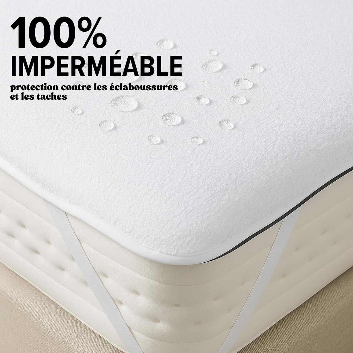 Dreamway Coprimaterasso Singolo 90x190 cm – Impermeabile, cotone Oeko-Tex, coprimaterasso resistente con 4 angoli elastici – Per materassi fino a 28 cm