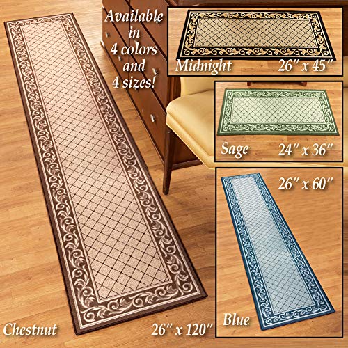 Tapete trenzado floral antideslizante 66x114 cm miniatura 3